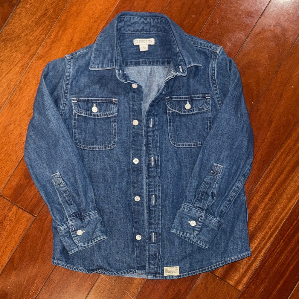 Crewcuts Blue Denim Button-Front Shirt
